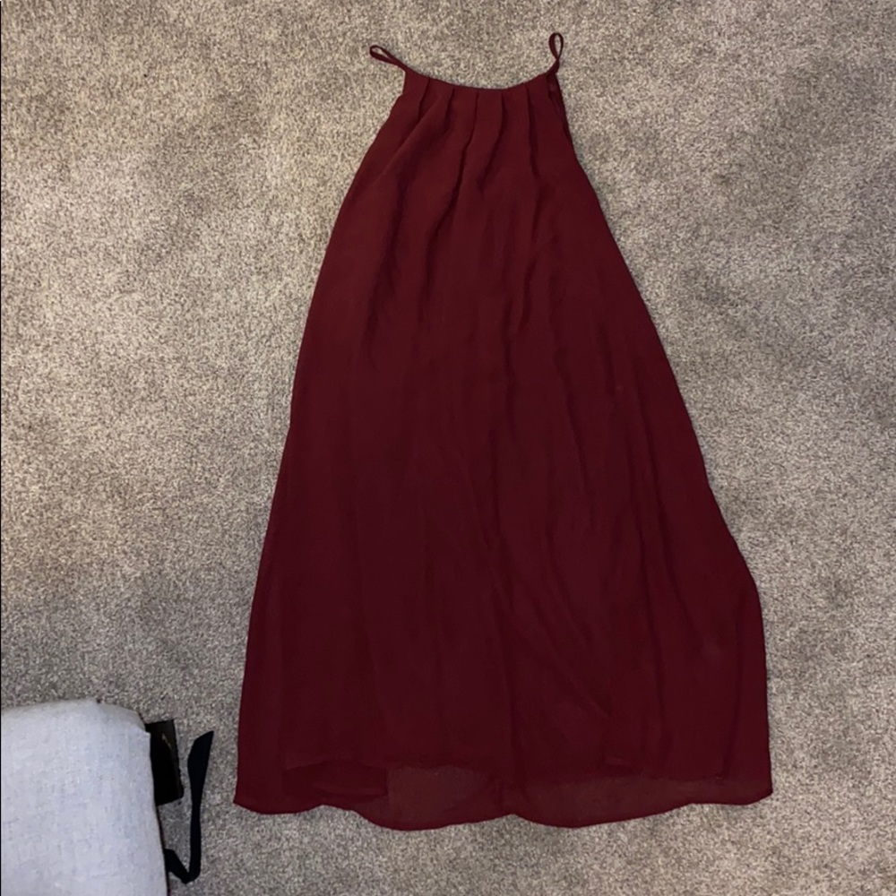 Maroon shift dress